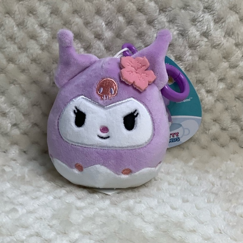 Squishmallows Sanrio Kuromi Hello Kitty And Friends Bag Clip New With Tags NWT